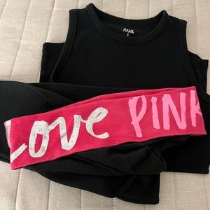 Bundles (Victoria’s secret) Pink yoga pants and tops size XS/S